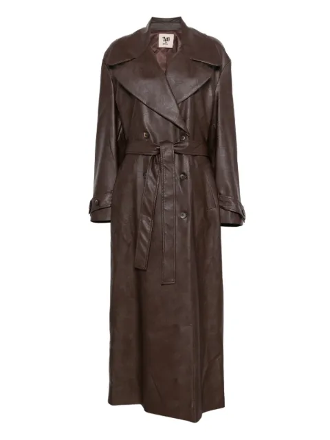 Aniye By belted double-breasted leather coat