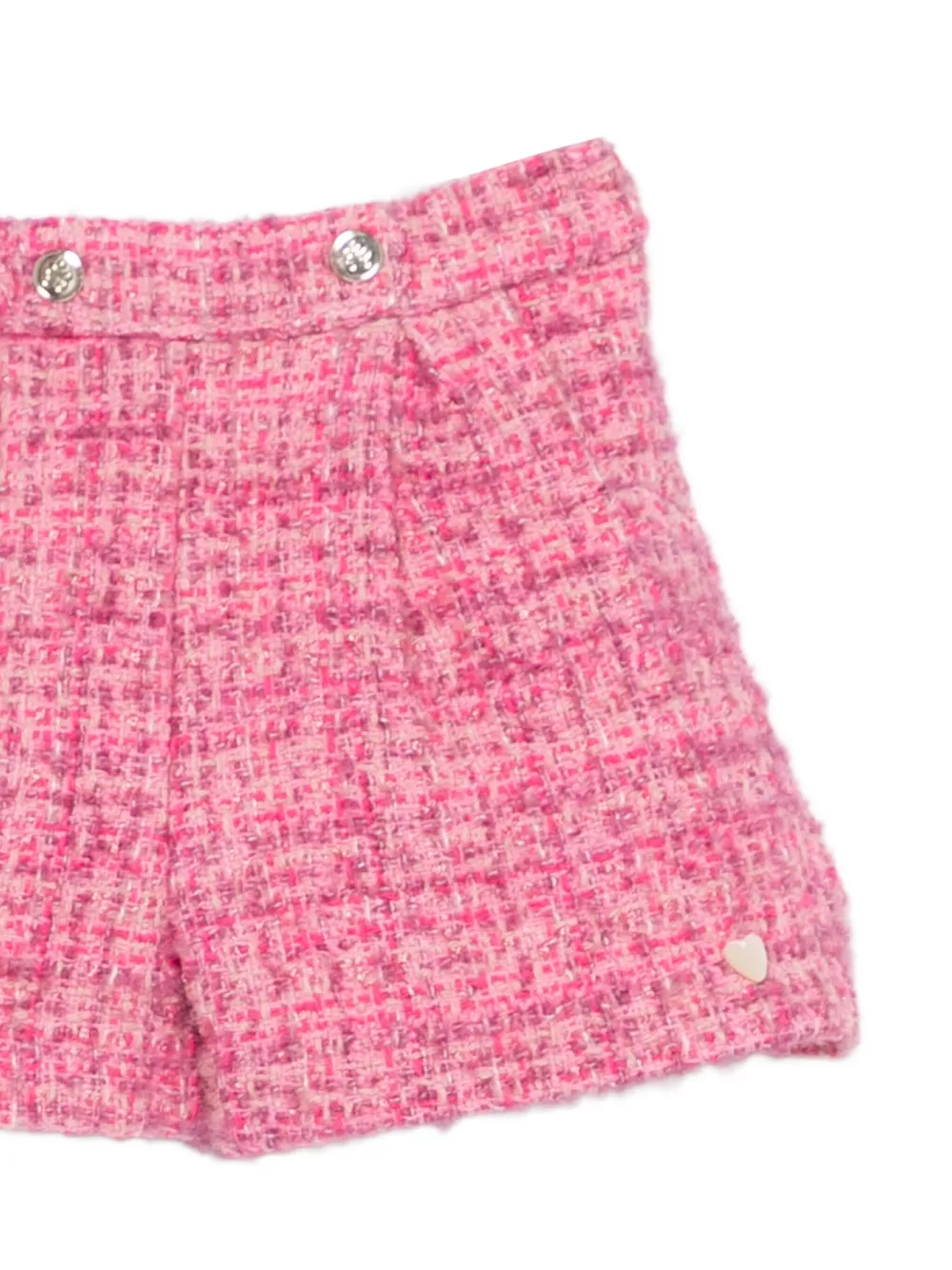 Tartine Et Chocolat Tweed shorts met hartdetail Roze