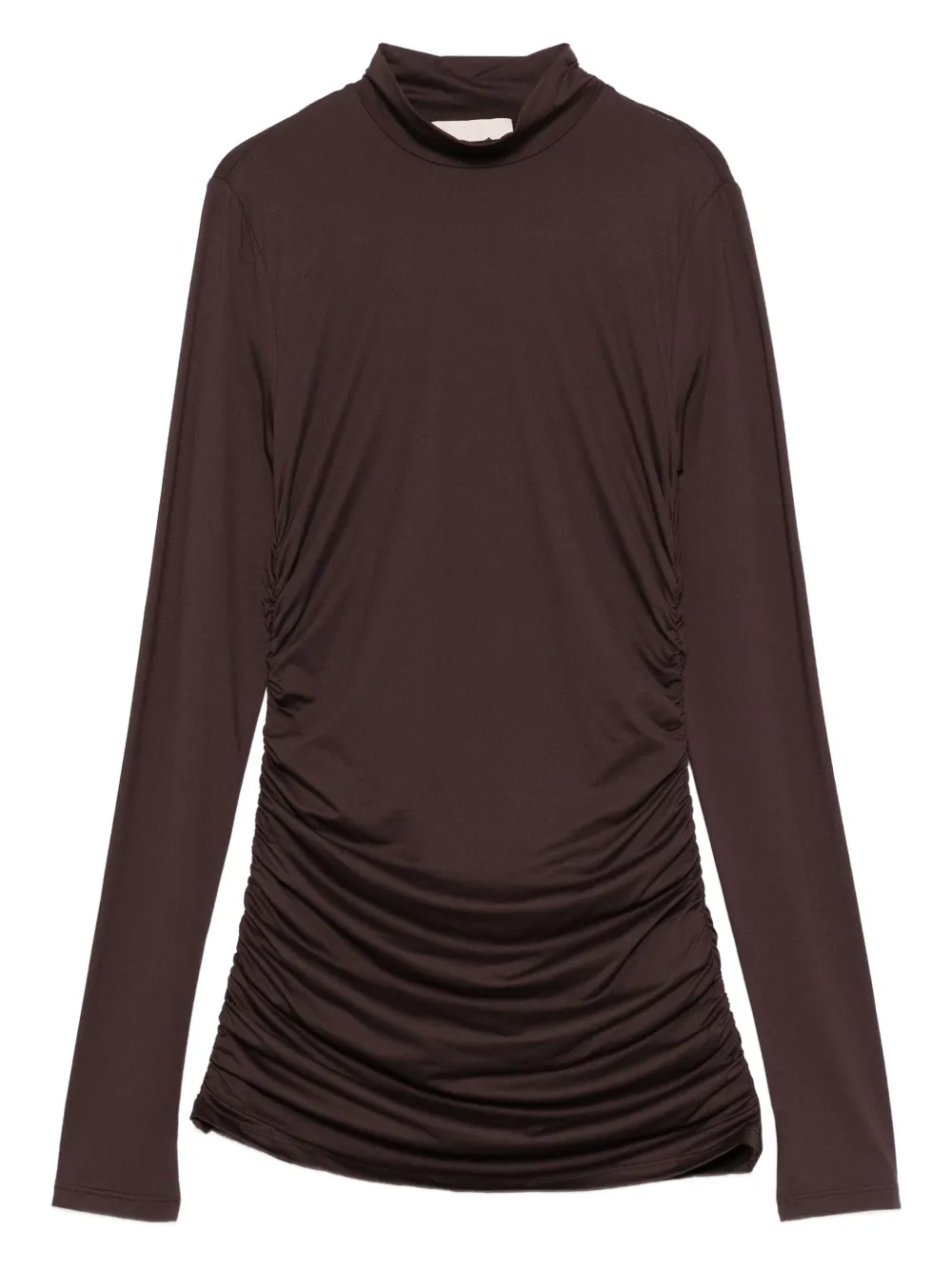 Aniye By High-neck Ruched Top In Brown