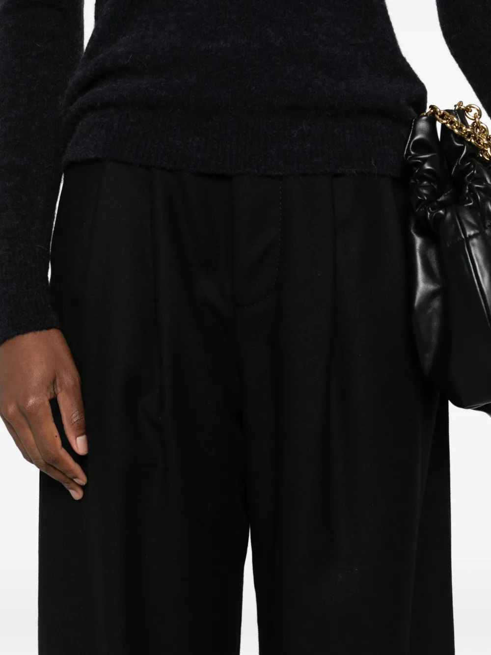 Susanne Bommer Pleat-detail Trousers In Black