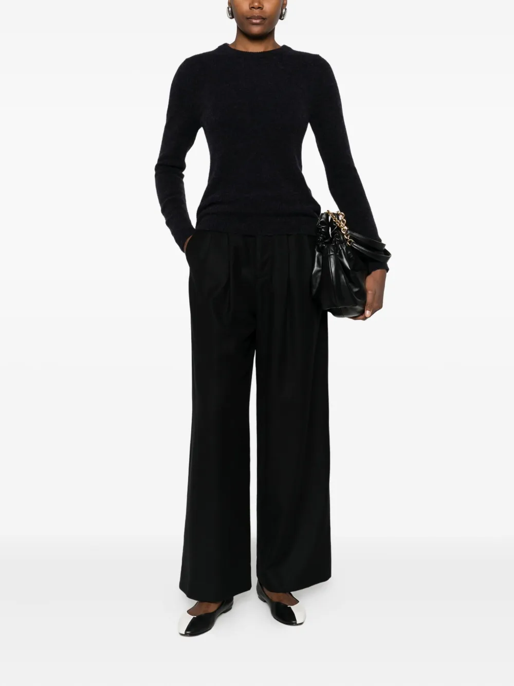Susanne Bommer Pleat-detail Trousers In Black