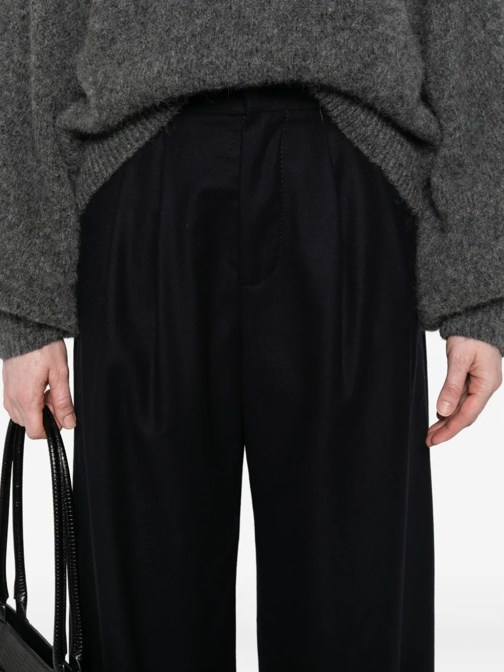 Susanne Bommer Pleat-detail Trousers In Black