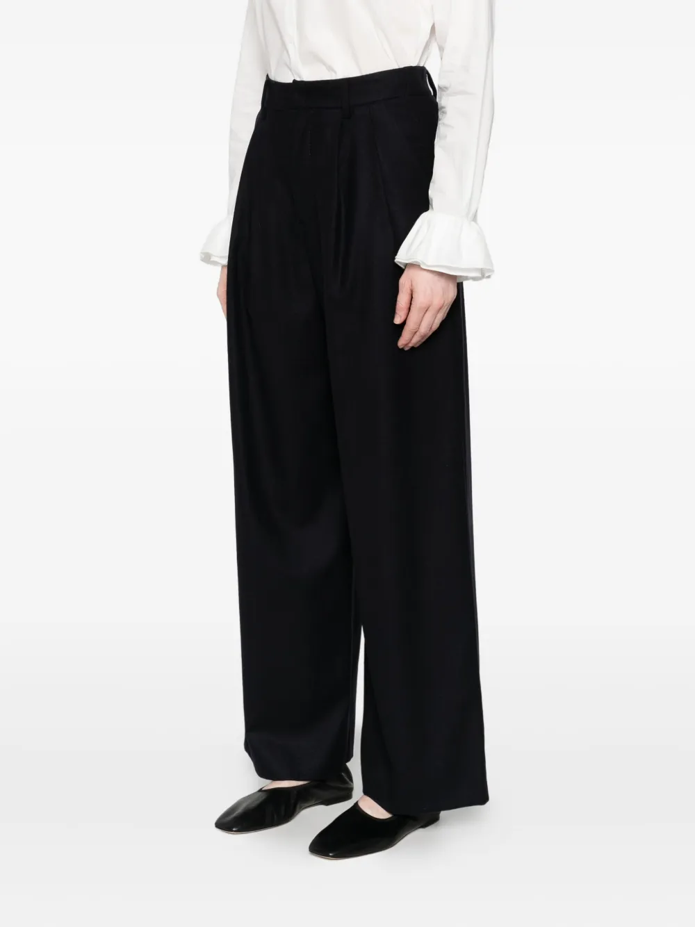 Susanne Bommer Pleat-detail Trousers In Black