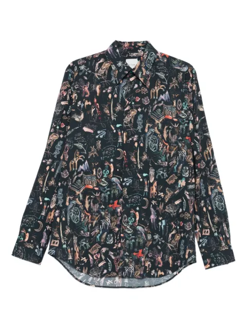 Paul Smith animal-print long-sleeved shirt