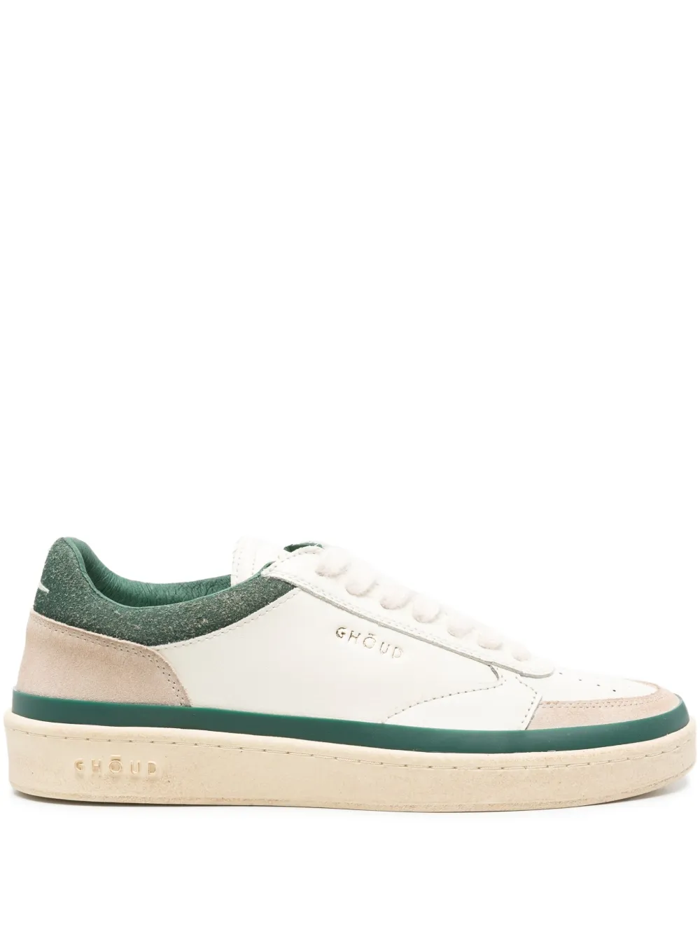 GHŌUD Pads Crack leather sneakers | أبيض | Image 1