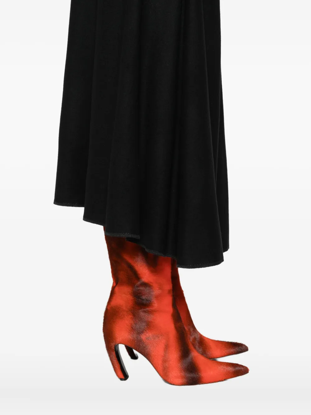Susanne Bommer Flared Midi Skirt In Black