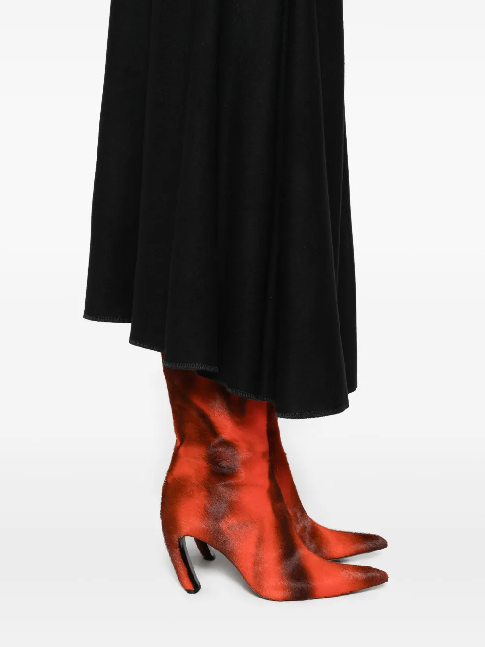 SUSANNE BOMMER Flared midi-rok Zwart