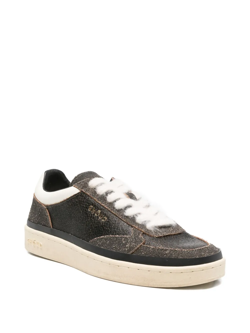 GHŌUD Pads crackle-effect leather sneakers | Low-Tops | Image 2