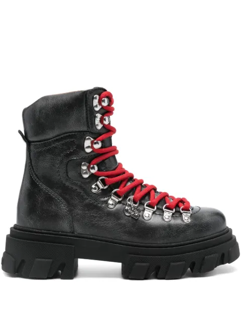 GANNI lace-up lug-sole boots