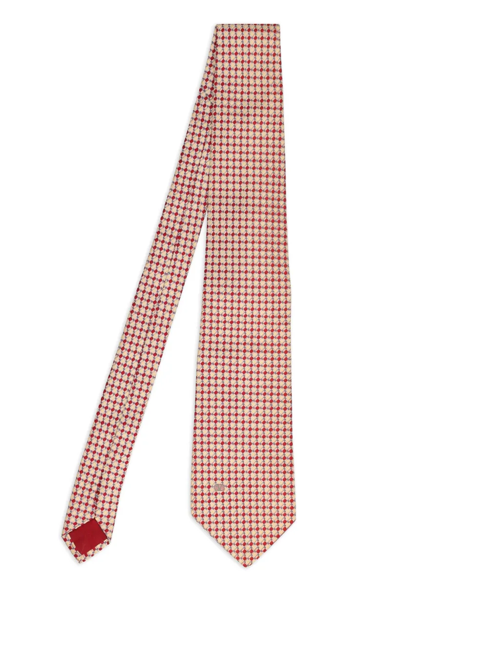 Valentino Garavani Pre-Owned geometric-pattern silk tie | Red | Image 1