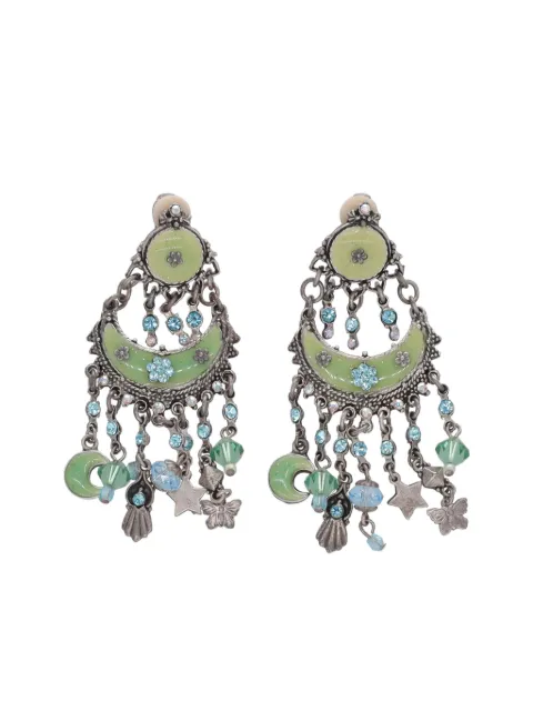 Vintage enamel dangle earrings