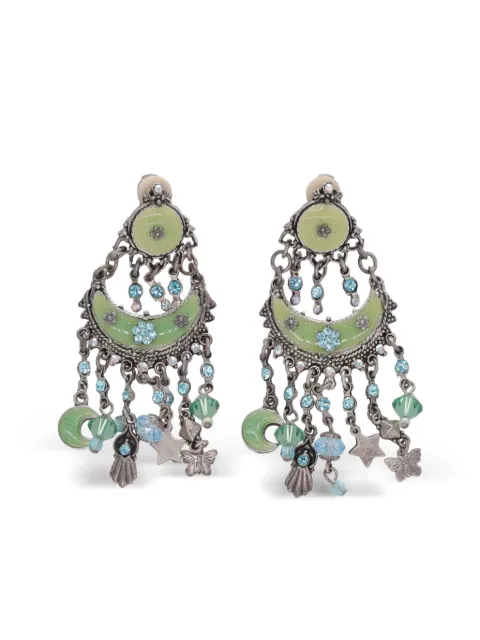 Vintage enamel dangle earrings