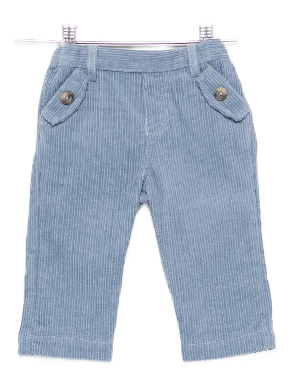 Tartine Et Chocolat Corduroy Button-detail Pants In Blue