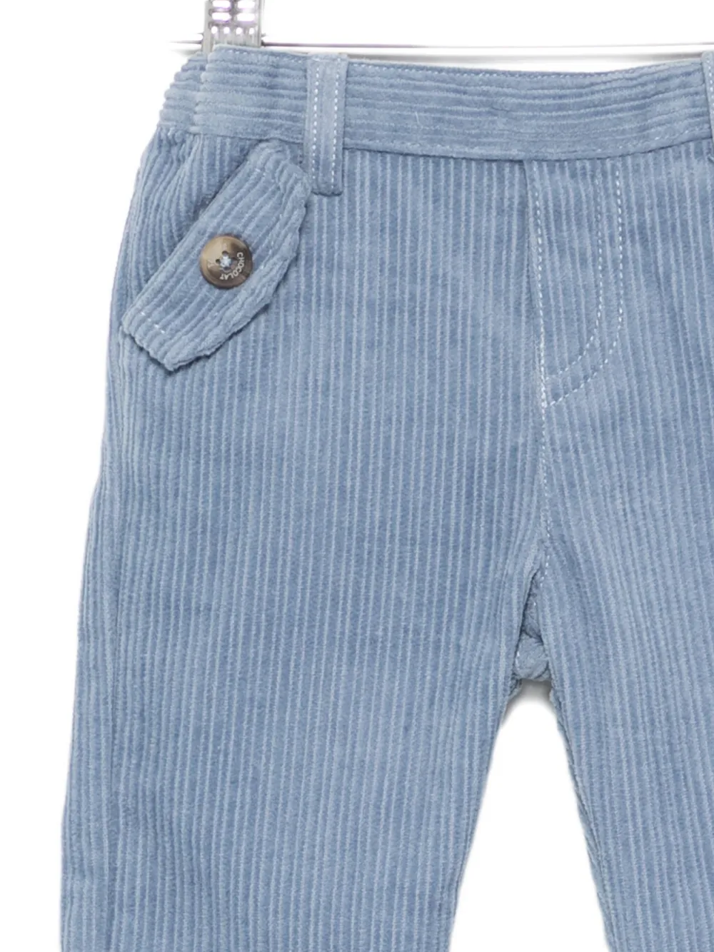 Tartine Et Chocolat Corduroy Button-detail Pants In Blue