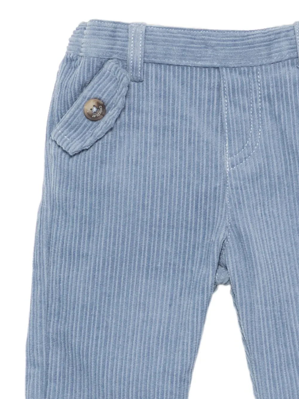 Tartine Et Chocolat Ribfluwelen broek met knoopdetail Blauw