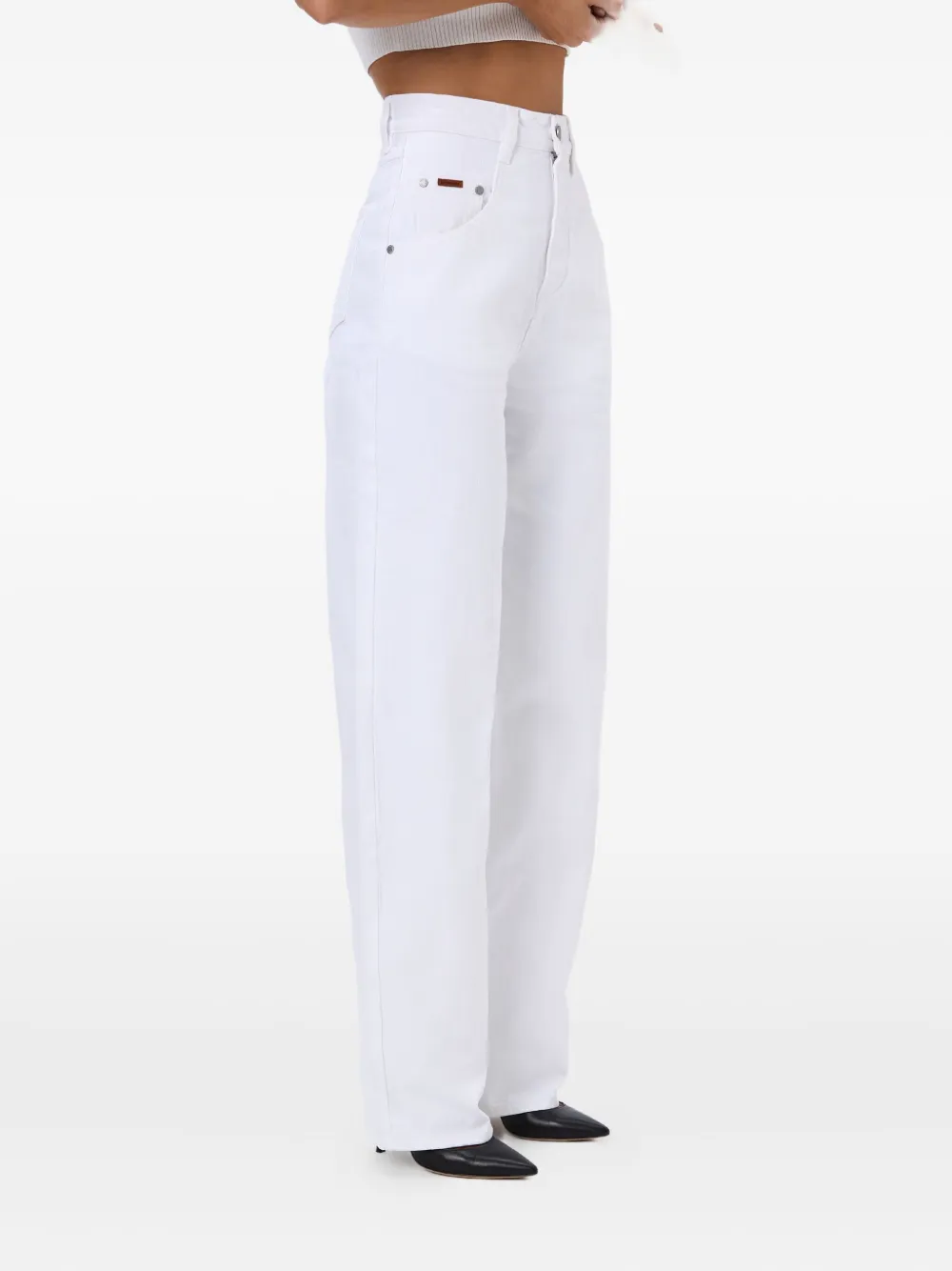 No44 Ellis high-waist jeans Wit