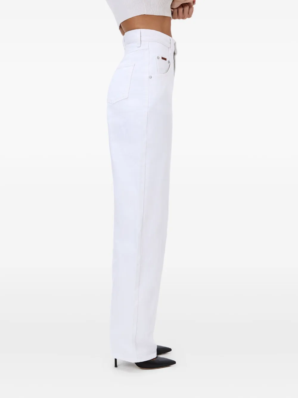 No44 Ellis high-waist jeans Wit