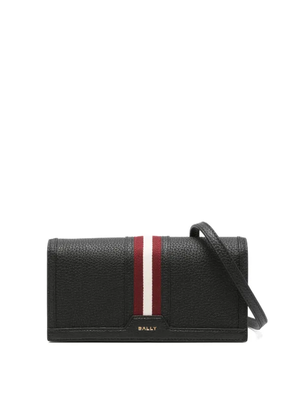 BALLY ショルダーバッグ 黒 ストライプデザイン Bally BALLY バリー ショルダーバッグ MECOY メコイ メンズ