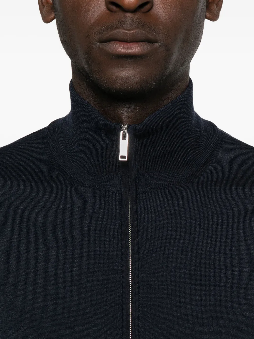 Incotex Trui met halve rits Zwart