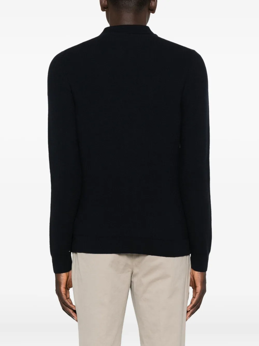 Incotex Polo-neck Sweater In Black