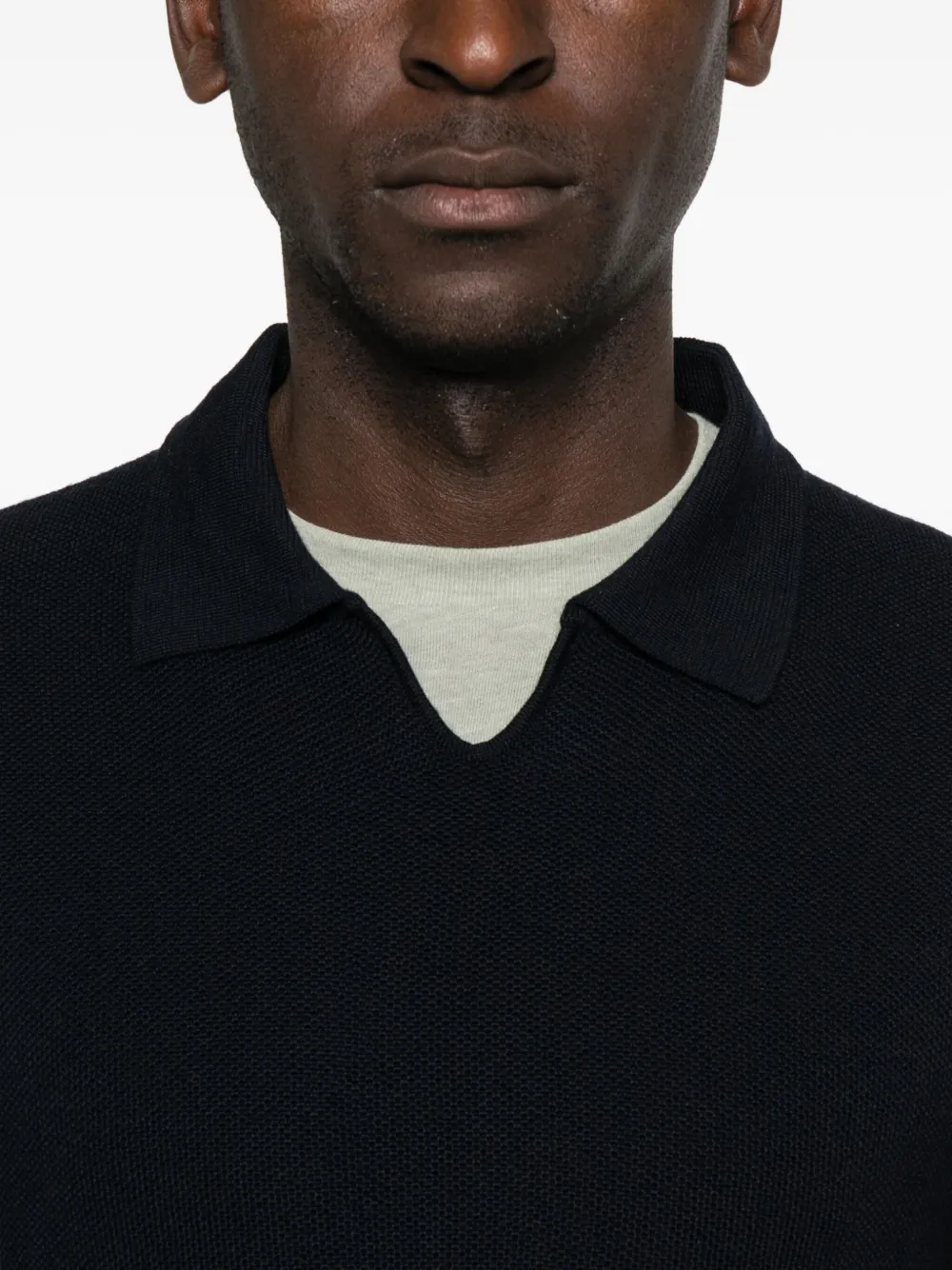 Incotex Polo-neck Sweater In Black