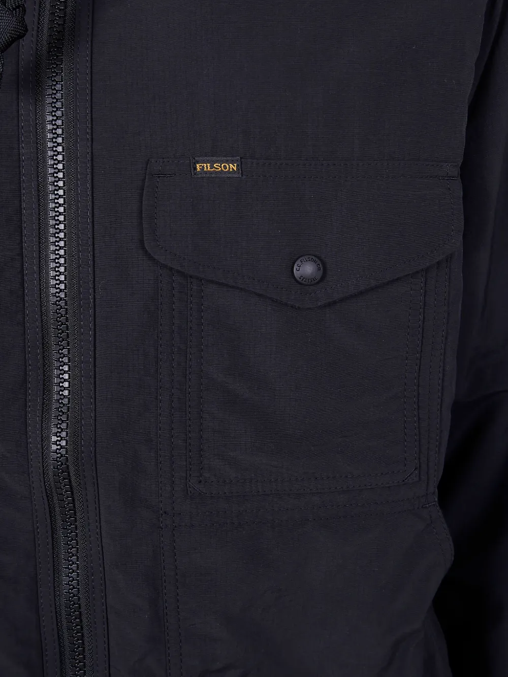Filson Zip-up Pocketed Jacket In Blue