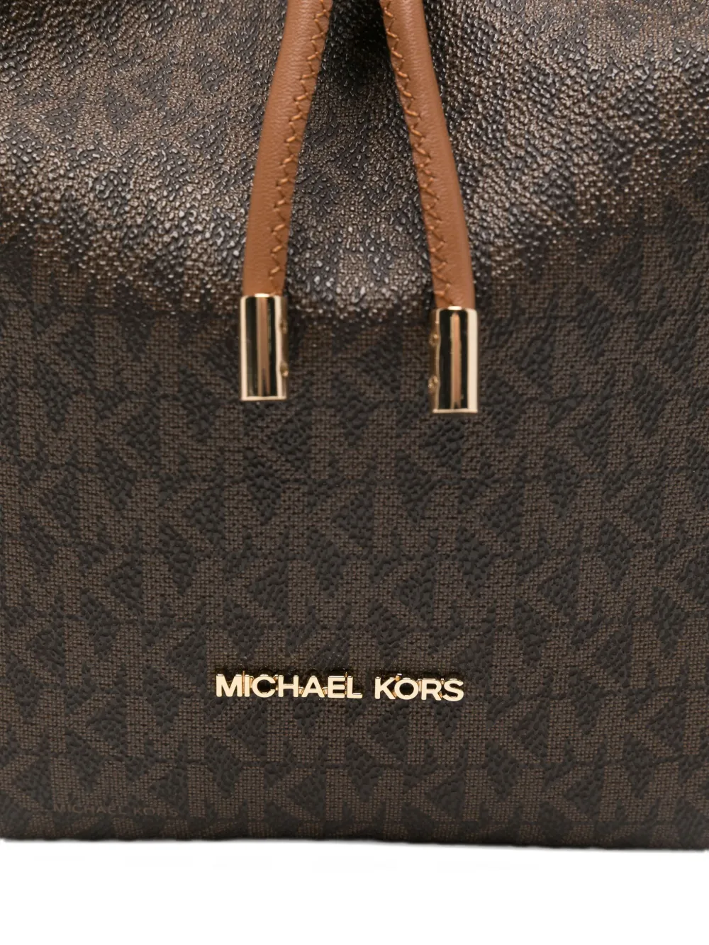 Michael Michael Kors Logo-lettering Satchel Bag In Brown