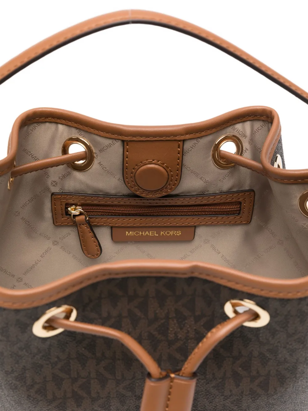Michael Michael Kors Logo-lettering Satchel Bag In Brown