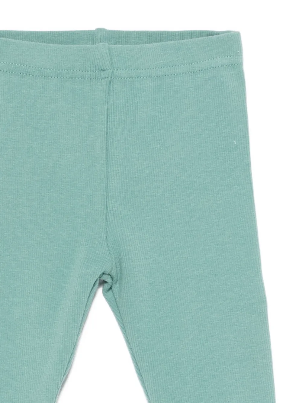 Tartine Et Chocolat Ribbed-knit Leggings In Green