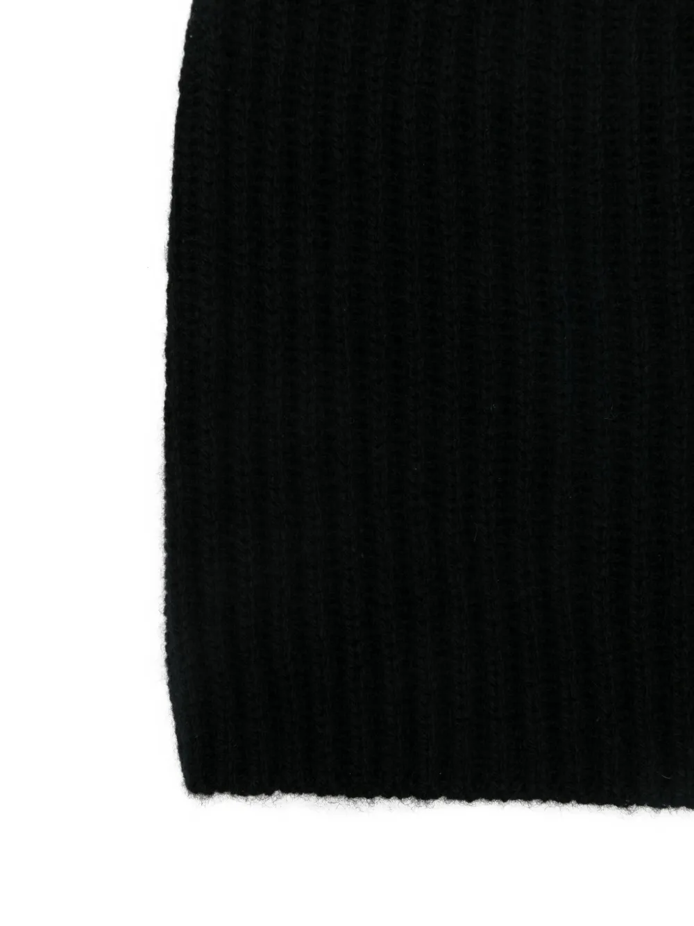 Allude Ribbed Beanie In Black