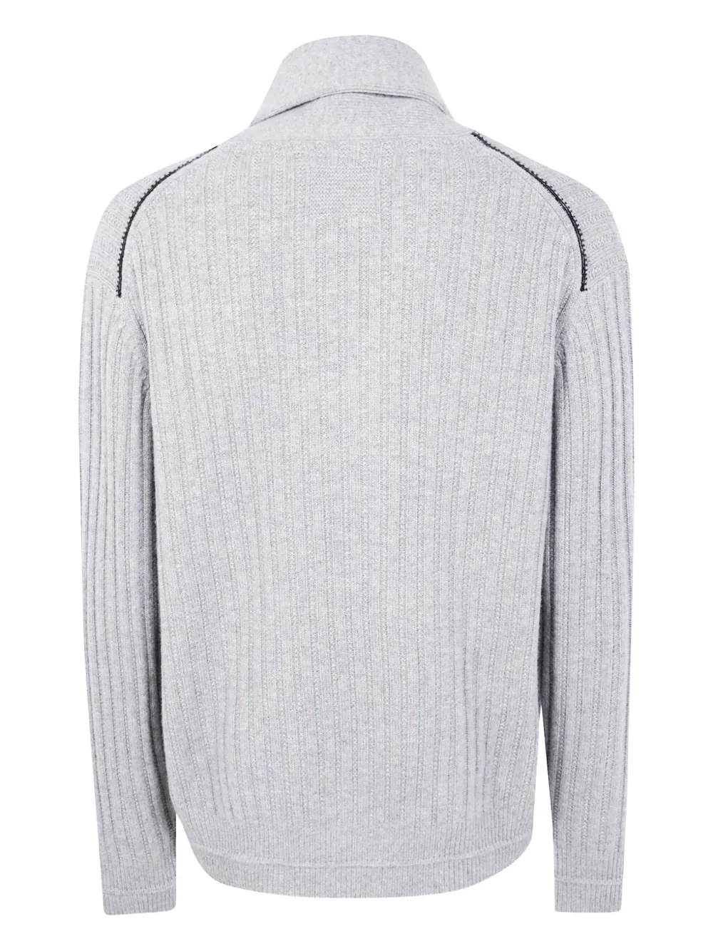 Guest In Residence Ribbed Cashmere Cardigan In Gray