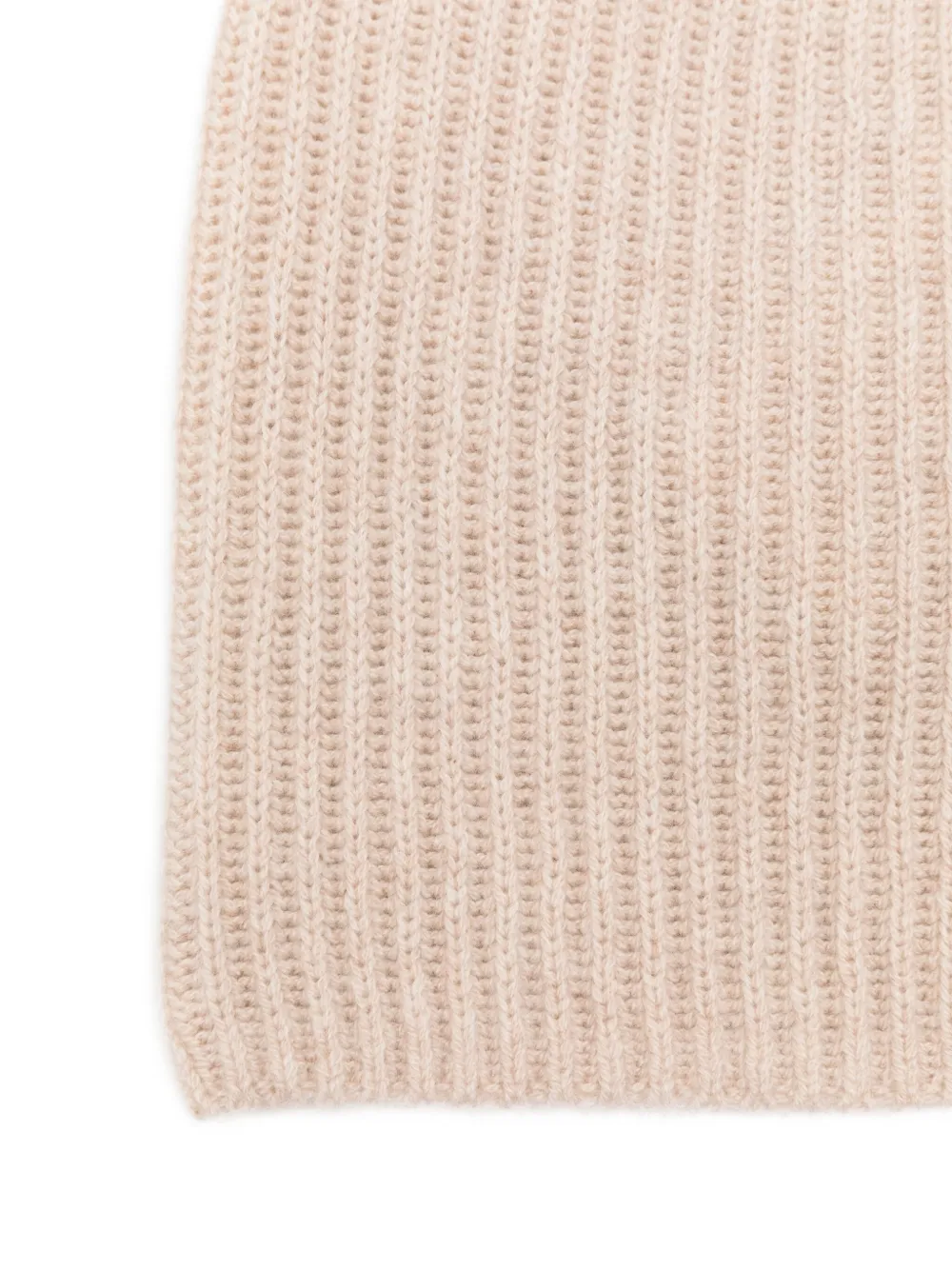 Allude Ribbed Beanie In Neutral