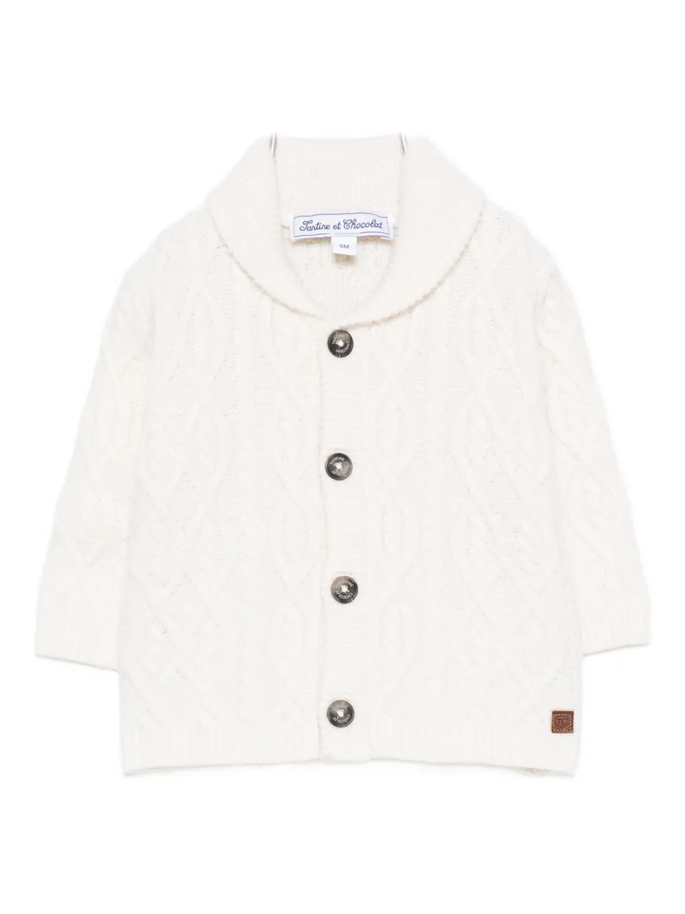 Tartine Et Chocolat cable-knit button cardigan - Bianco