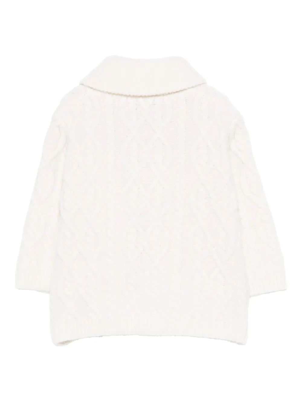 Tartine Et Chocolat Cable-knit Button Cardigan In White