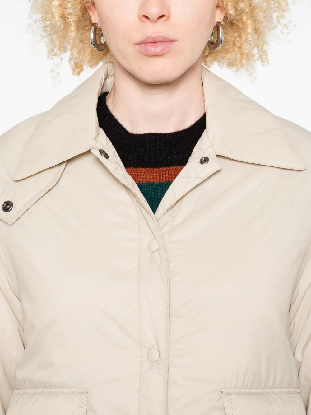 Yerse Thelma Flap-pocket Jacket In Neutral