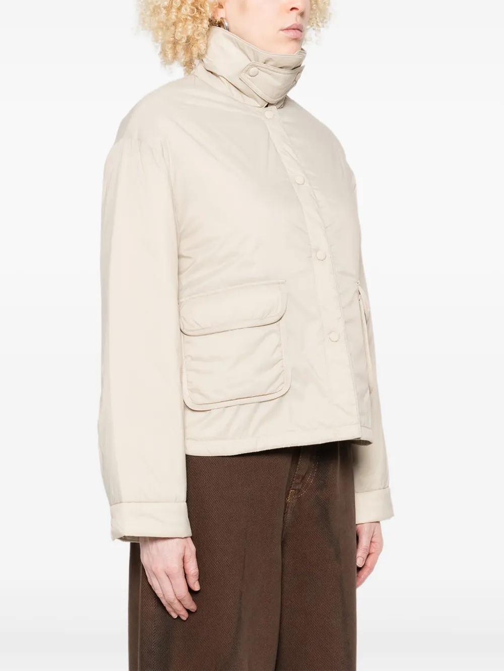 Yerse Thelma Flap-pocket Jacket In Neutral