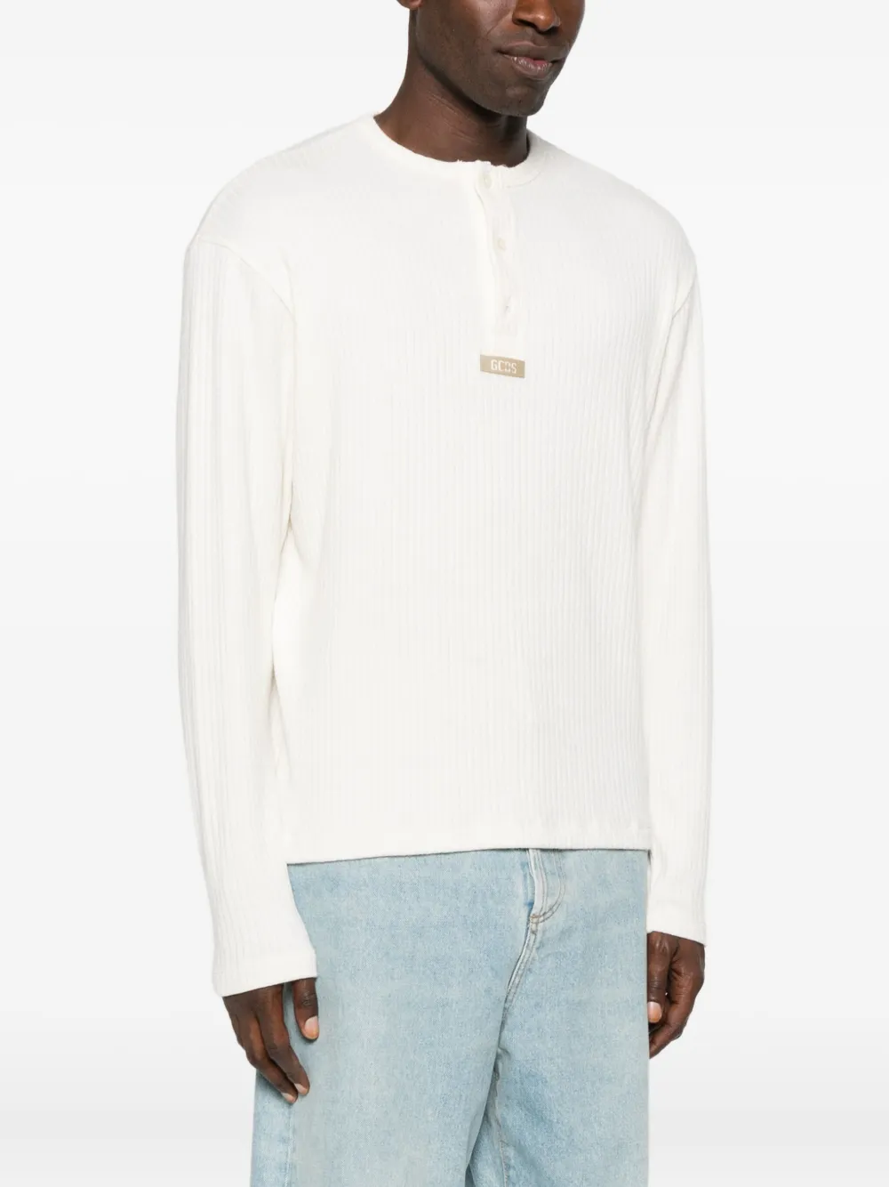 GCDS T-shirt met lange mouwen Beige