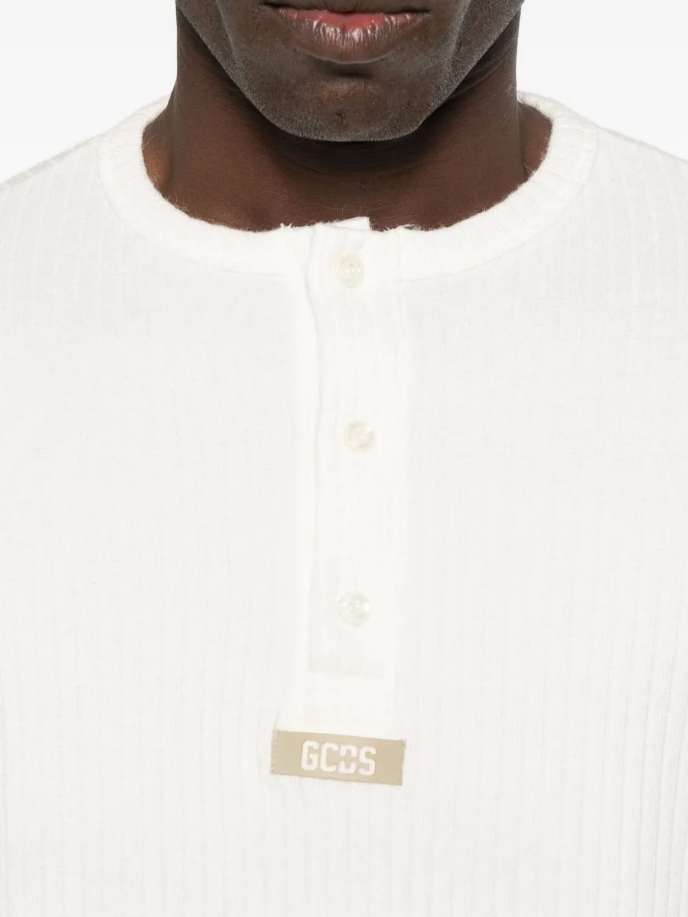GCDS T-shirt met lange mouwen Beige
