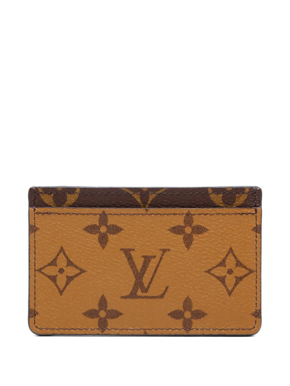 Louis Vuitton Pre-Owned 2021-2025 monogram Reverse card case | Brown | Image 1