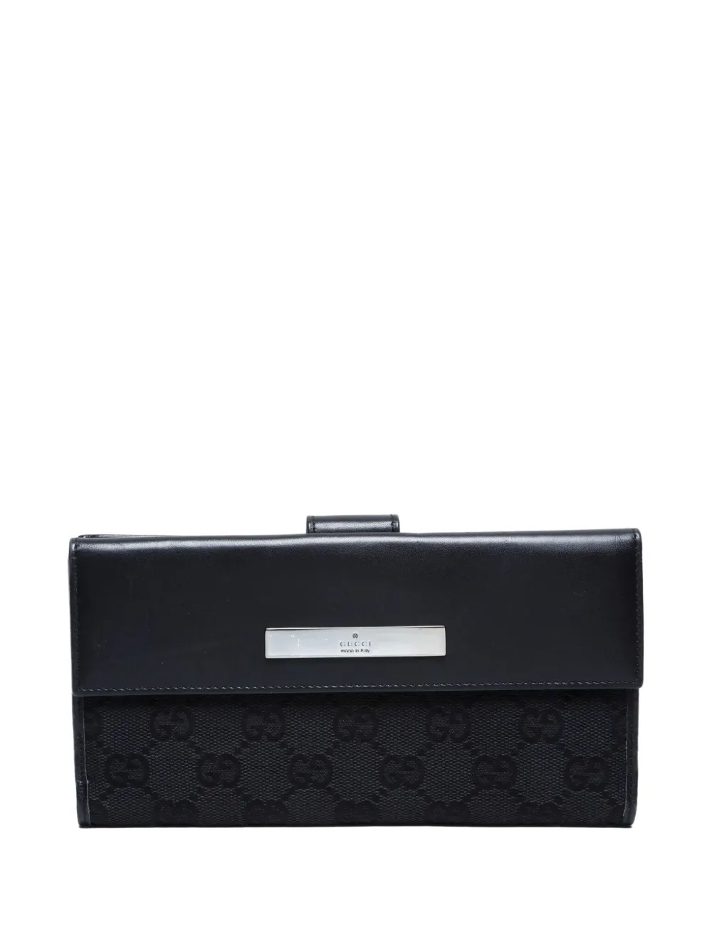 Pre-owned Gucci 2000-2010s Gg Monogram Wallet In Black