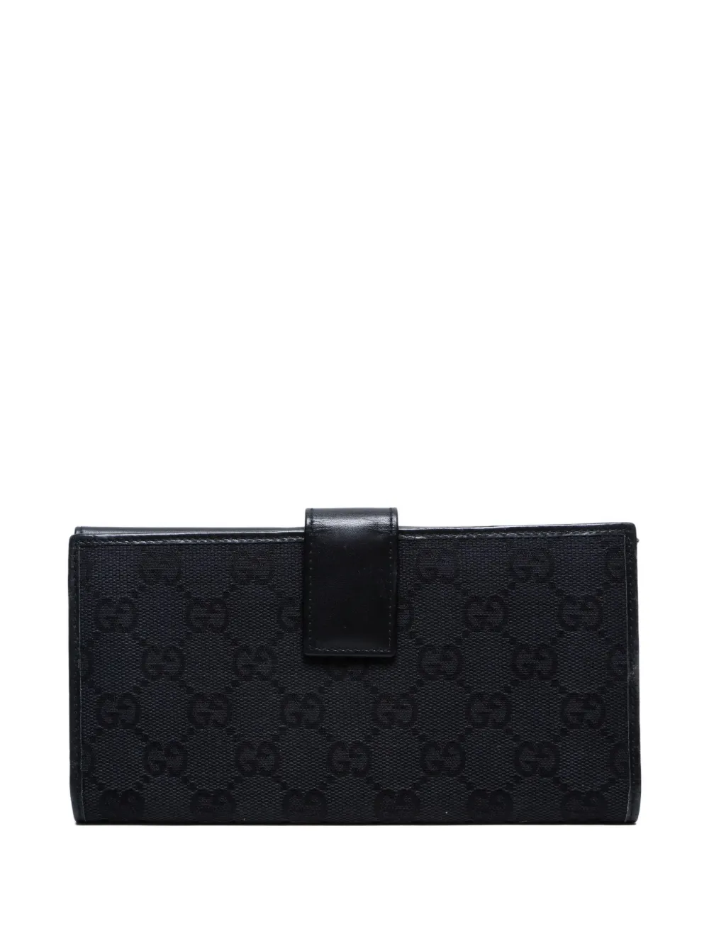 Pre-owned Gucci 2000-2010s Gg Monogram Wallet In Black