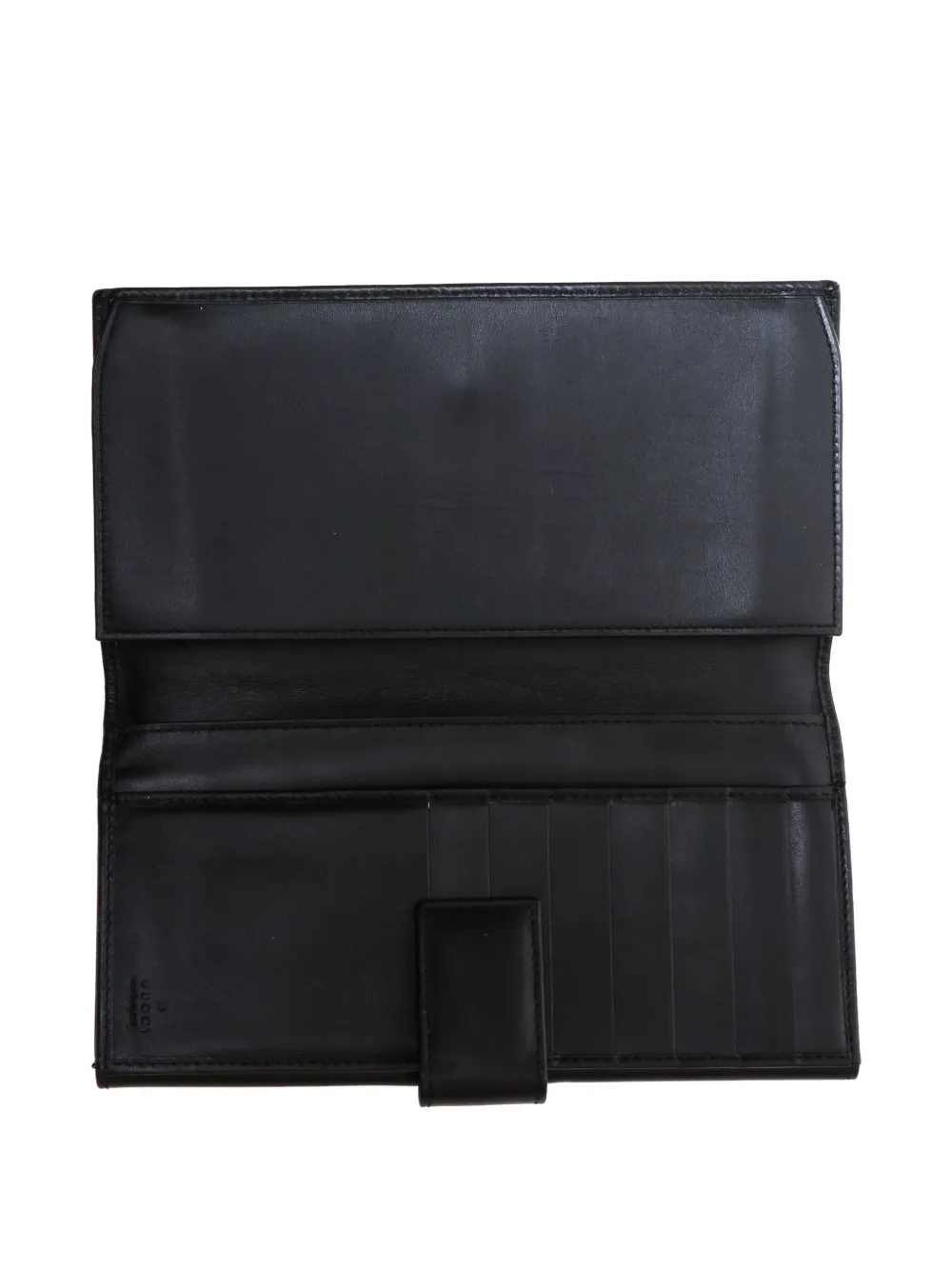 Pre-owned Gucci 2000-2010s Gg Monogram Wallet In Black