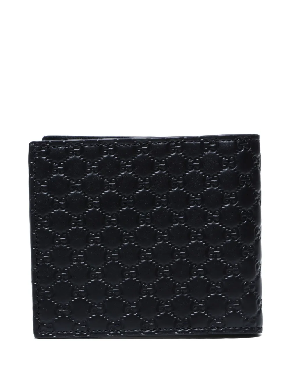 Pre-owned Gucci 2010-2025 Micro Gg Shima Wallet In Black