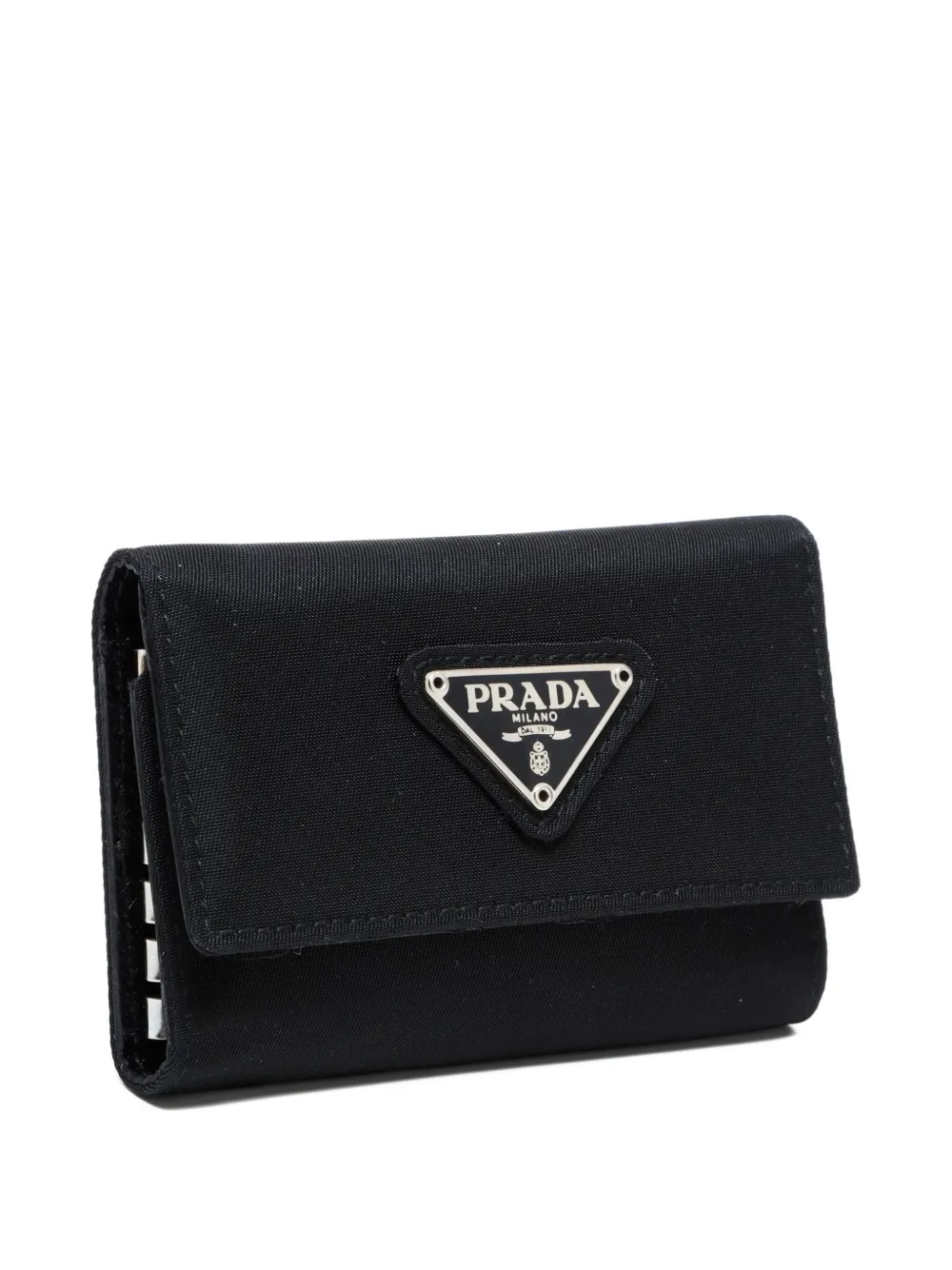 Pre-owned Prada 2000s Nylon Cardcase In Black