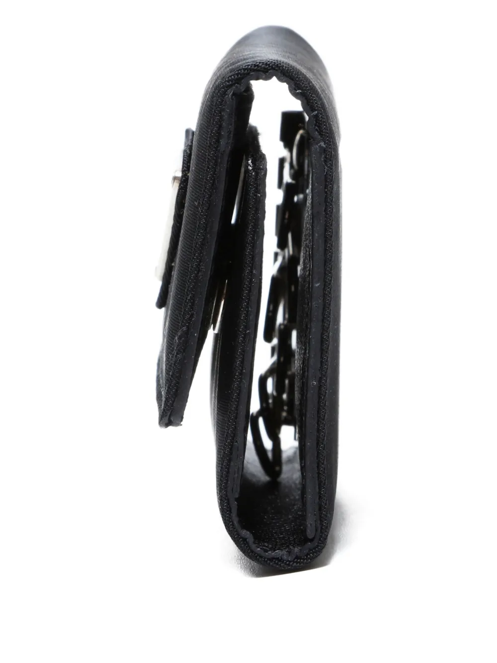 Pre-owned Prada 2000s Nylon Cardcase In Black