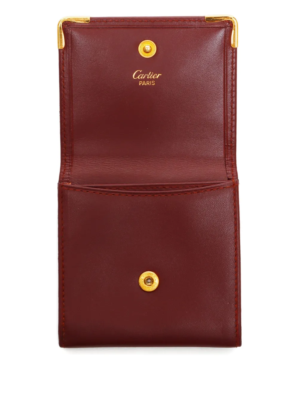 Pre-owned Cartier 1990-2010s Must Du Wallet In Red