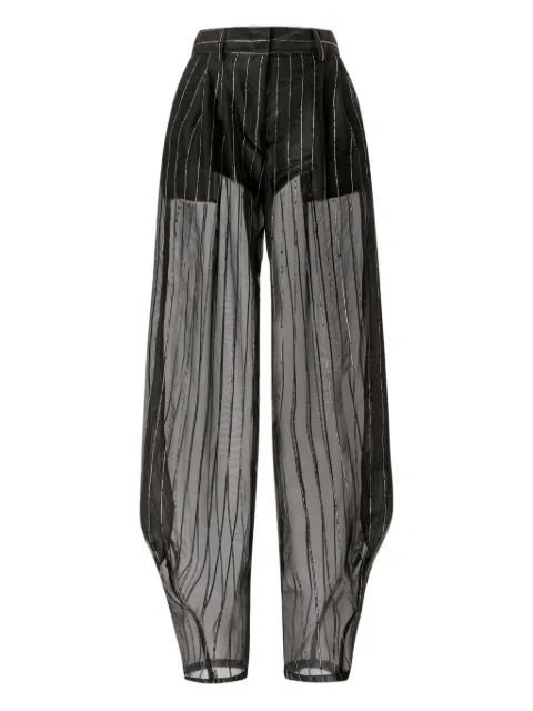 Genny pinstriped sheer trousers