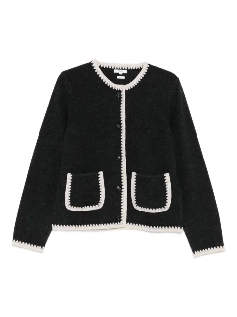 YERSE Iliana crochet-trimmed pocket cardigan