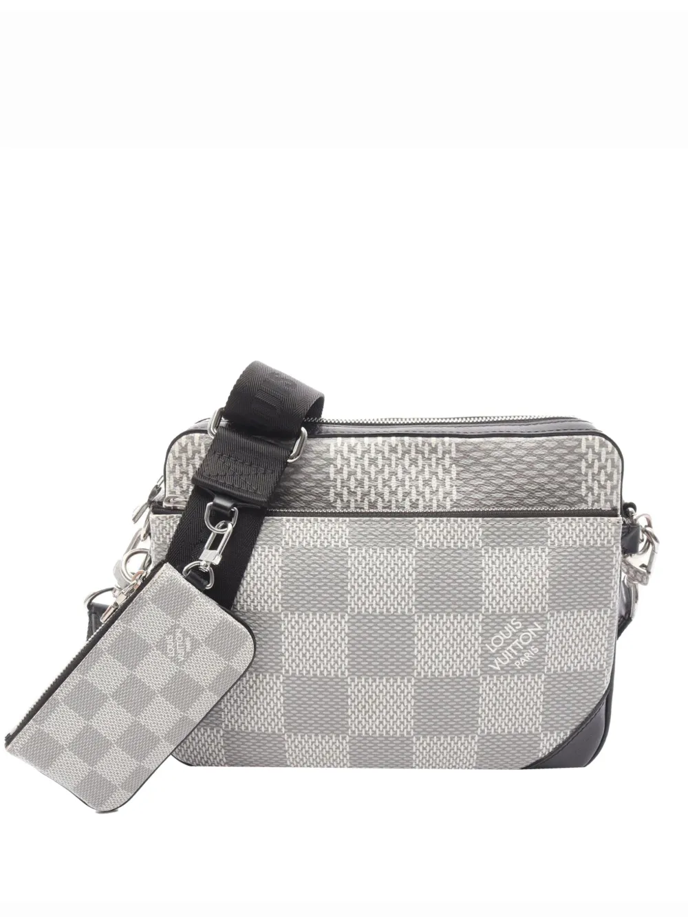 Louis Vuitton Pre-Owned 2021 Damier Graphite 3D Trio Messenger crossbody bag | Grey | Image 1