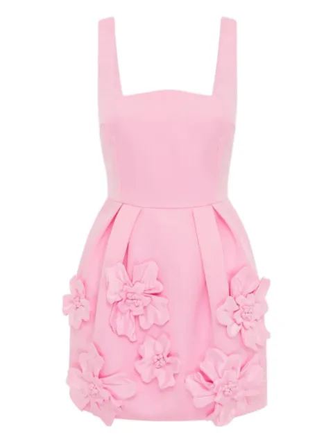 Leo Lin Piper floral-detail square-neck mini dress